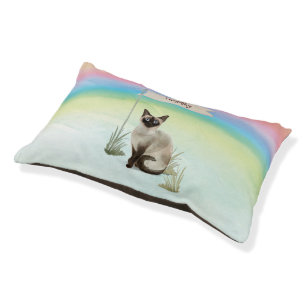Custom Name Siamese Cat Pet Bed