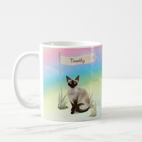 Custom Name Siamese Cat Pet Coffee Mug