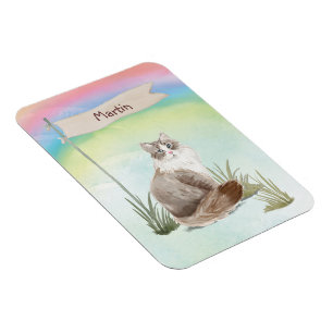 Custom Name Siberian Cat Pet Magnet