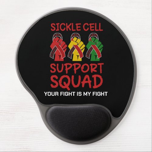Custom Name SICKLE CELL SUPPORT SQUAD Awareness  Gel Mouse Pad