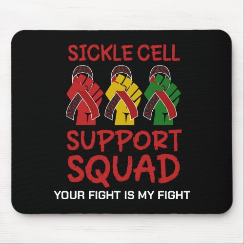 Custom Name SICKLE CELL SUPPORT SQUAD Awareness  Mouse Pad