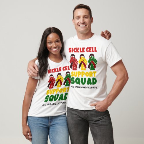 Custom Name SICKLE CELL SUPPORT SQUAD T_Shirt