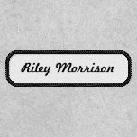 Custom Name Simple Cursive Text Your Words Patch<br><div class="desc">Add your words or name to customize this patch. Easily change the color of the text and border. Perfect for uniforms, hats, backpacks and more.</div>