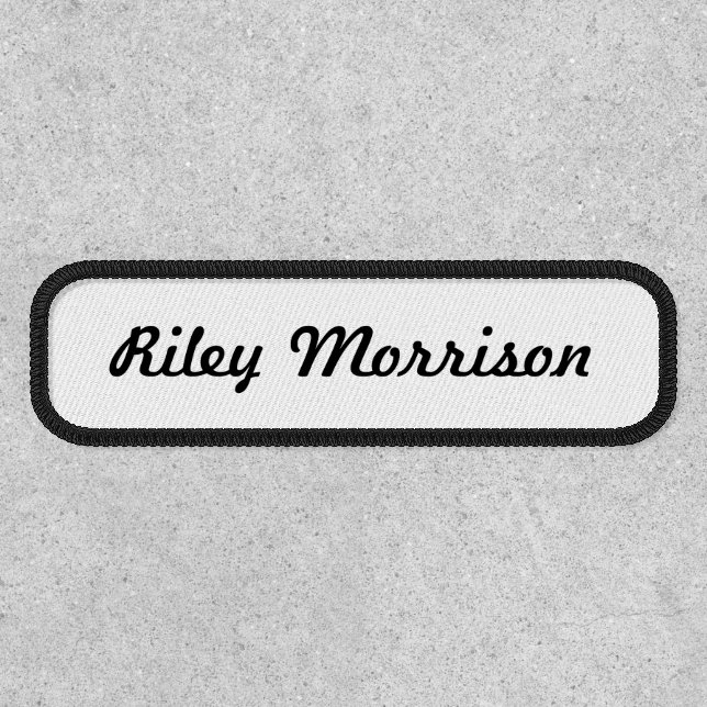 Custom Name Simple Cursive Text Your Words Patch (Front)