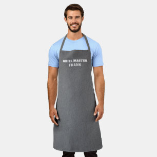 Custom Name Simple Dark Gray Modern Apron