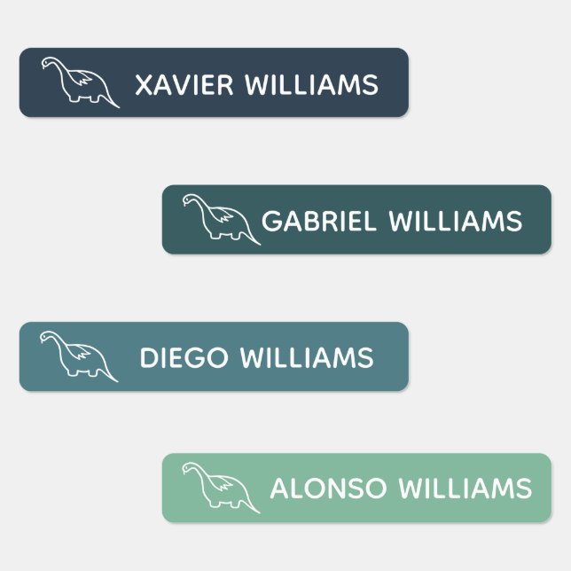 Custom Name Simple Kids Clothes Labels (Group)