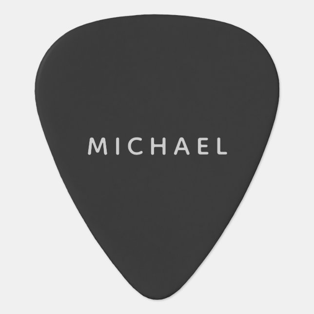 Custom Name Simple Modern Guitar Pick (Front)
