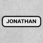 Custom Name Simple Text Your Words Patch<br><div class="desc">Add your words or name to customize this patch.  Easily change the text and border color.  Perfect for uniforms,  hats,  backpacks and more.</div>