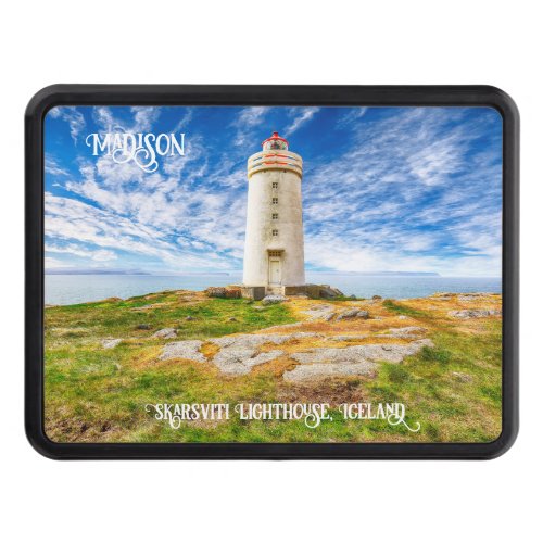 Custom Name Skarsviti Lighthouse Iceland Hitch Cover