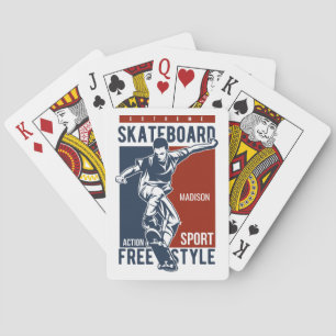 Custom name Skateboarding Poker Cards