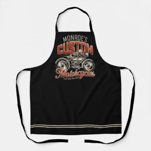 Custom NAME Skeleton Motorcycle Cycle Shop Apron