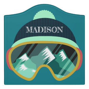 Custom name Ski Mask Door Sign