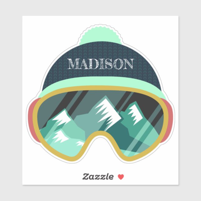 Custom name Ski Mask Sticker (Sheet)