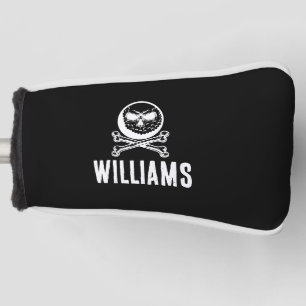 Custom Name Skull Golf Ball And Crossbones Head Cover