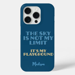 Custom Name Sky Quote iPhone 15 Pro Case