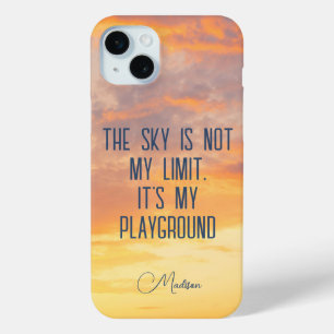 Custom Name Sky Quote iPhone 15 Plus Case