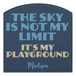 Custom Name Sky Quote Door Sign