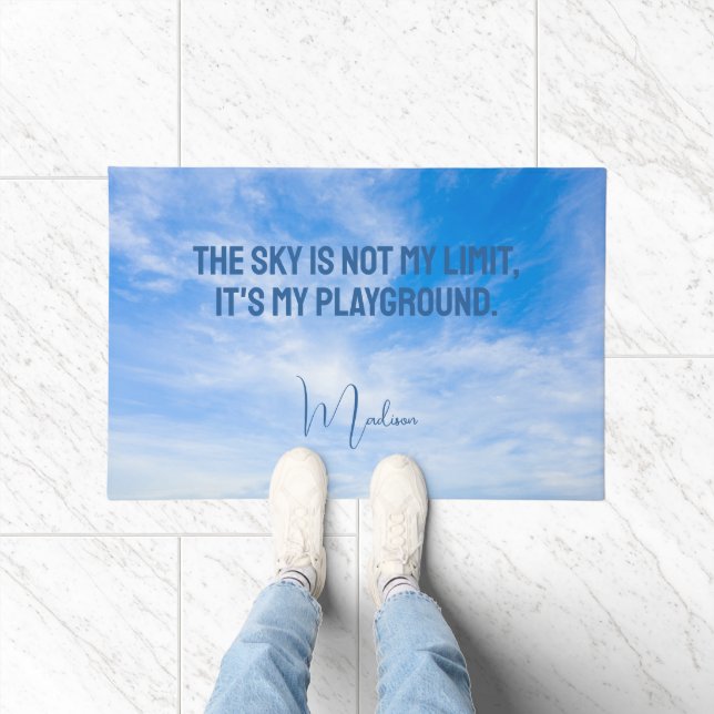 Custom Name Sky Quote Doormat (Indoor)