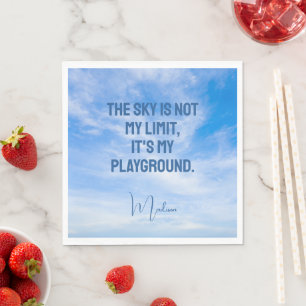 Custom Name Sky Quote Napkins