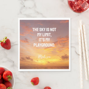 Custom Name Sky Quote Napkins