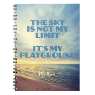 Custom Name Sky Quote Notebook