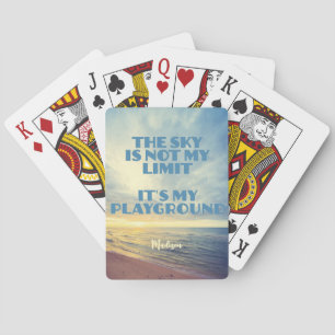 Custom Name Sky Quote Poker Cards