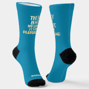 Custom Name Sky Quote Socks