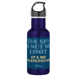 Custom Name Sky Quote Stainless Steel Water Bottle
