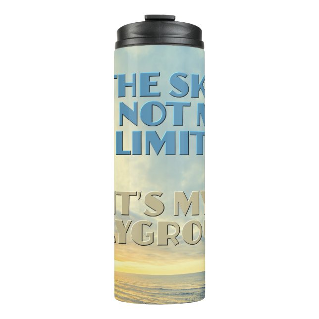 Custom Name Sky Quote Thermal Tumbler (Front)