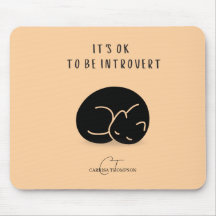 Custom Name Sleeping Cat It’s OK To Be Introvert