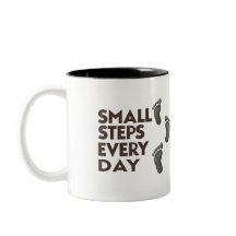 Custom Name Small Steps Every Day Motivation Mug