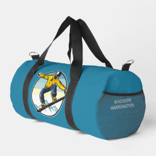 Custom Name SNOWBOARDER Duffle Bag