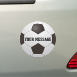 Custom Name Soccer Ball Football Team Car Magnet<br><div class="desc">Soccer football team car magnet that can be personalized with name or message. Designed by Thisisnotme©</div>