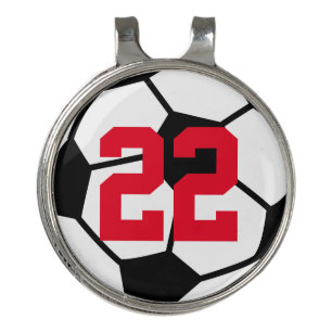Custom name soccer ball golf hat clip ball marker