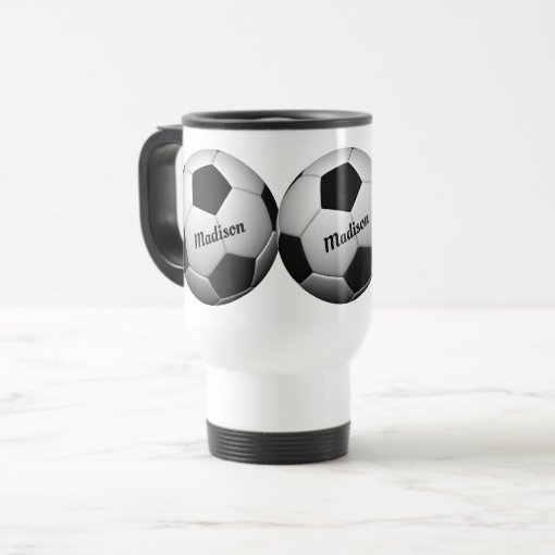 Custom name Soccer Ball mugs Zazzle
