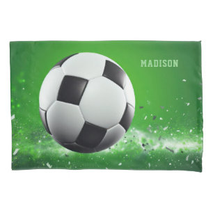 Custom Name Soccer Ball Pillow Case
