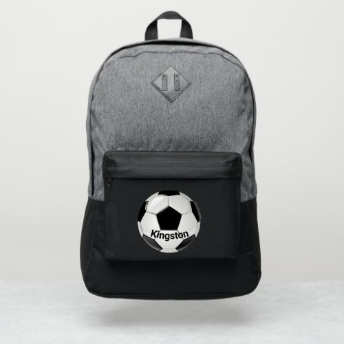 Custom Name Soccer Ball Port Authority Backpack
