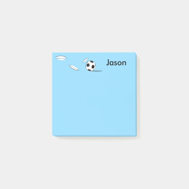 Custom Name Soccer Ball Post-it-Notes Note (Front)