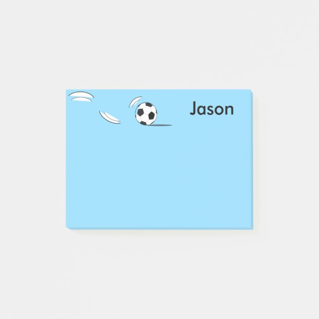 Custom Name Soccer Ball Post-it-Notes Note (Front)
