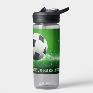 Custom Name Soccer Ball Water Bottle