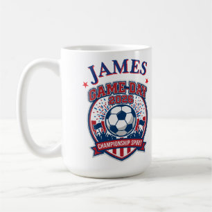 Custom Name Soccer Fan Mug   Personalized Game Day