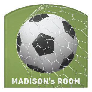 Custom name Soccer Goal Door Sign