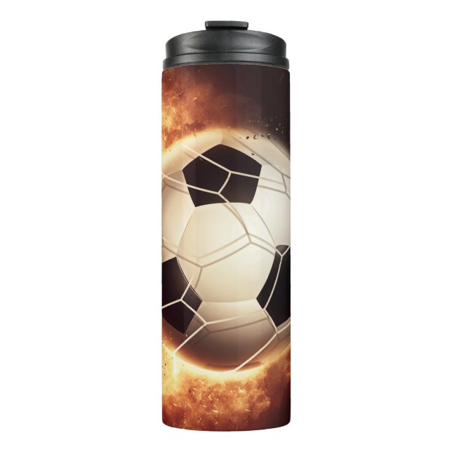 Custom name Soccer Goal Thermal Tumbler (Front)