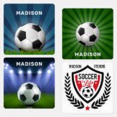 Large Name Labels: Soccer Labels For Kids