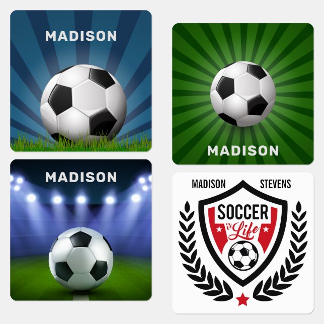 Custom name Soccer labels (Group)