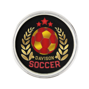 Custom Name Soccer Logo Lapel Pin