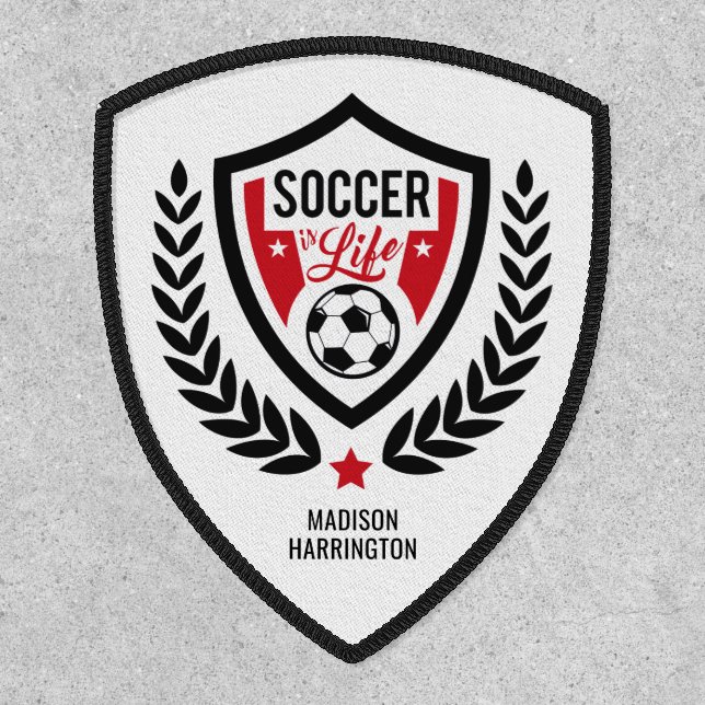 Custom name Soccer Logo Patch (Front)
