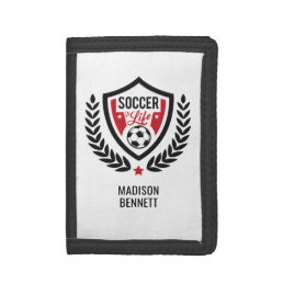 Custom name Soccer Logo wallets