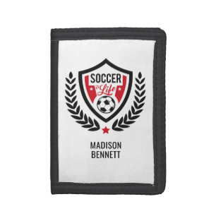 Custom name Soccer Logo wallets