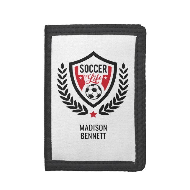 Custom name Soccer Logo wallets (Front Vertical)